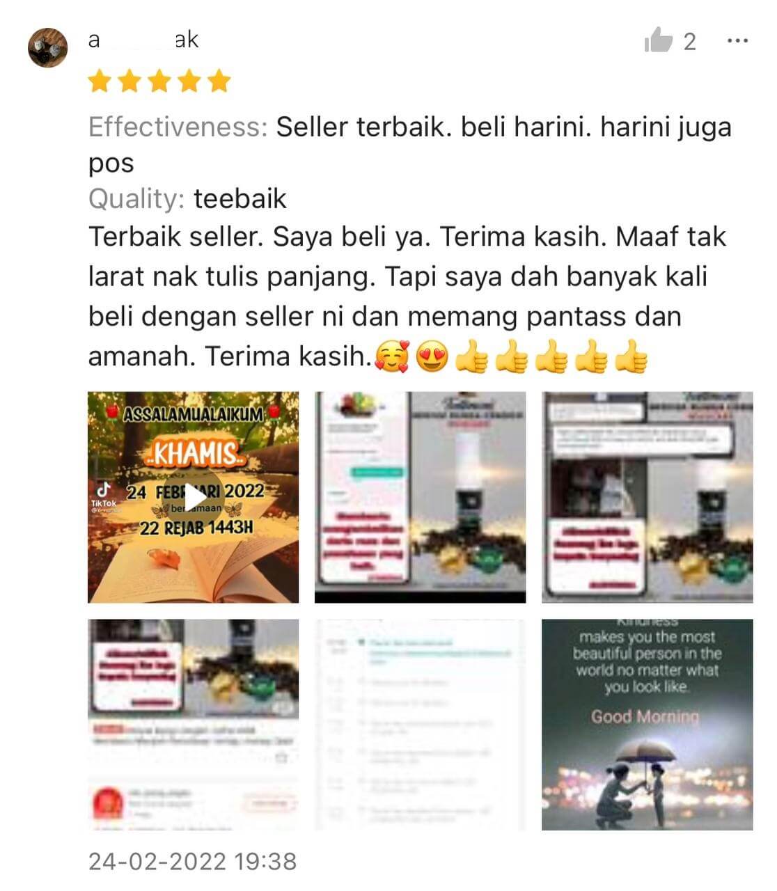 testimoni minyak bunga cengkih shopee 1