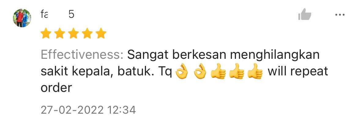testimoni minyak bunga cengkih shopee 22
